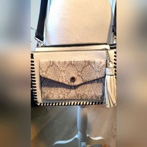 Steve Madden Vegan Leather Black & White Animal Print, Boho Bag Travel Vacation